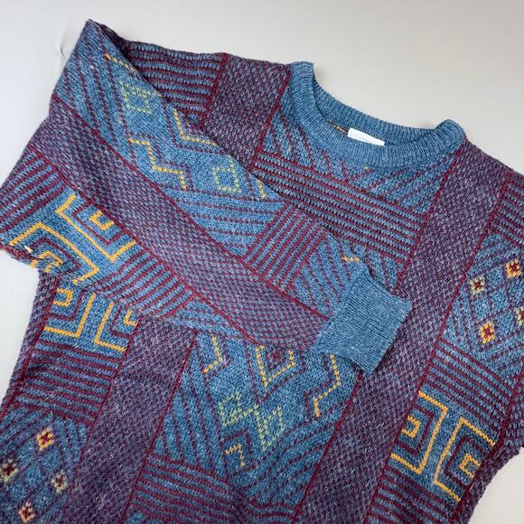 Peter Jon Other - Vintage Peter Jon Clothing Geometric Knit Sweater Large Made in Korea